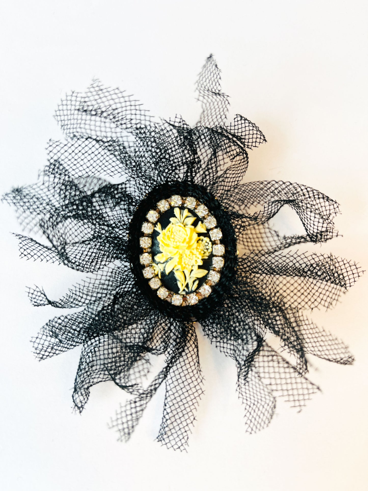 Cameo and Tulle Pins