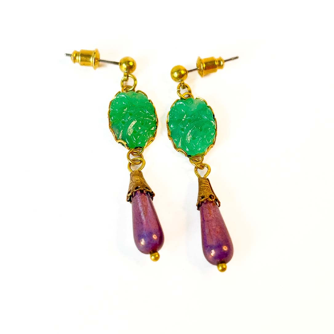 Aros Jade y Gota Lavanda