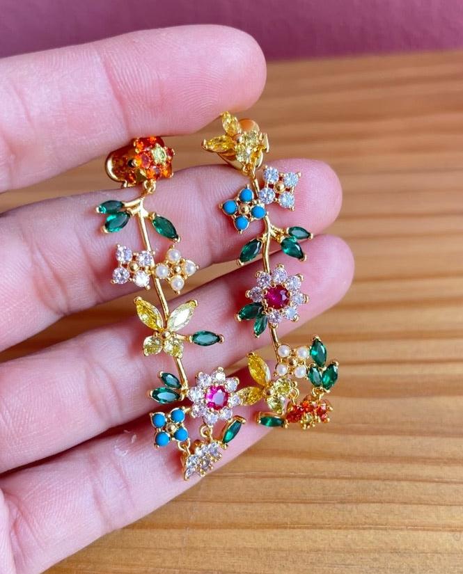 Aros Largos Nueva Floración Flores Multicolor Kate Spade