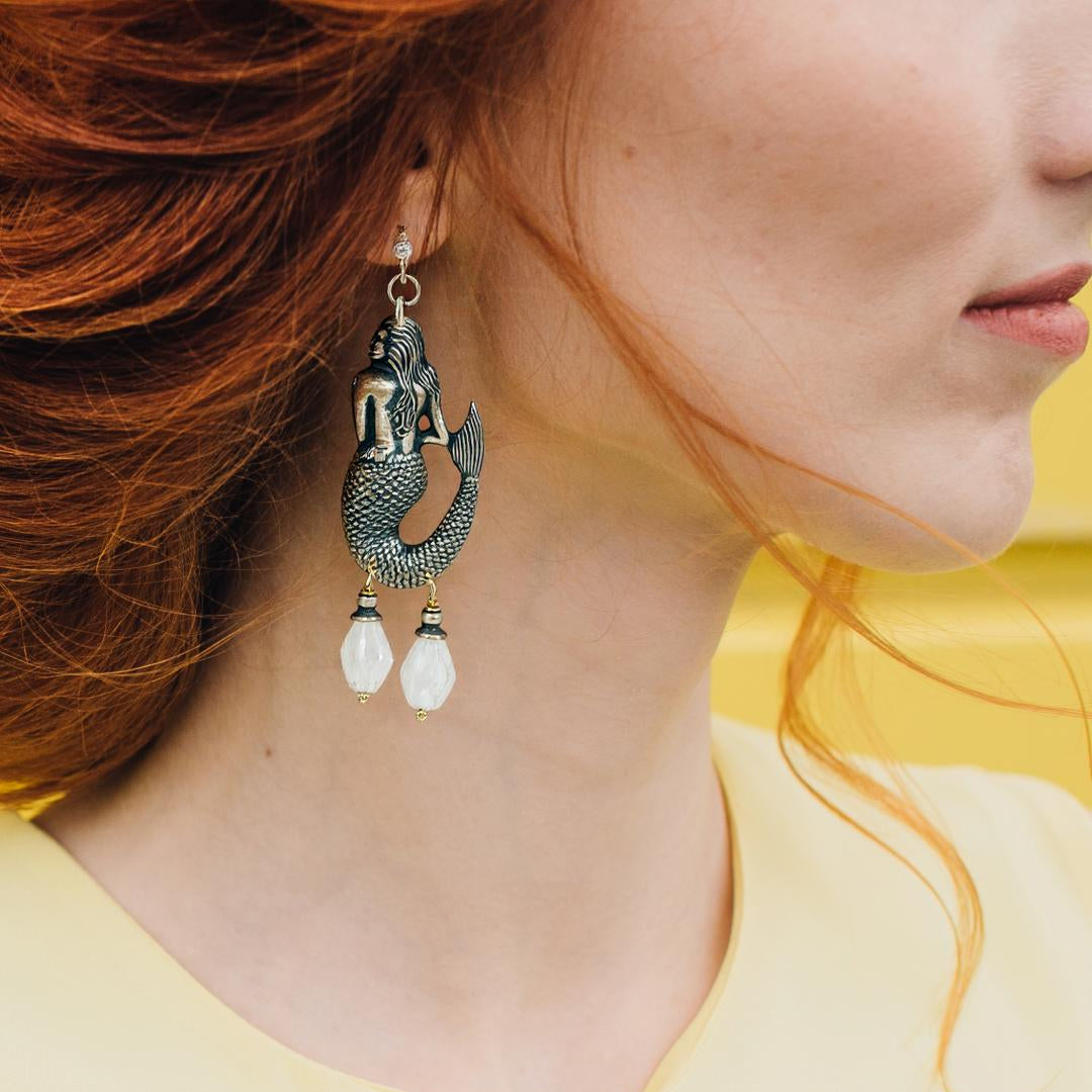 Silver Mermaid Earrings