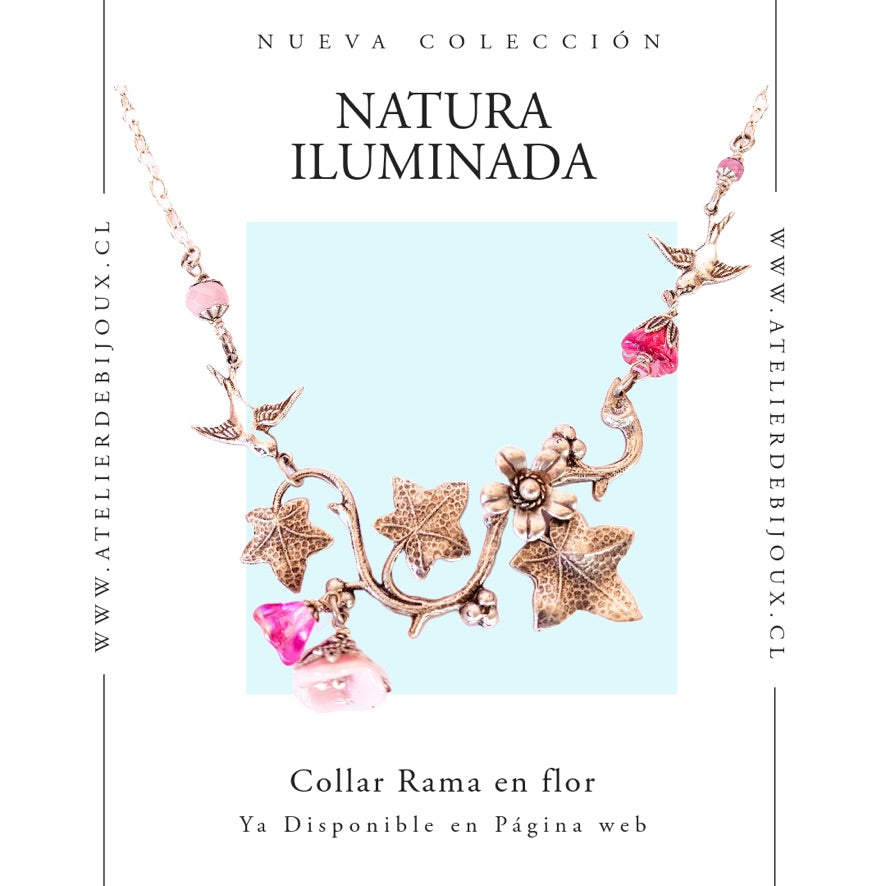 Collar Pechera Rama Florida y Golondrinas