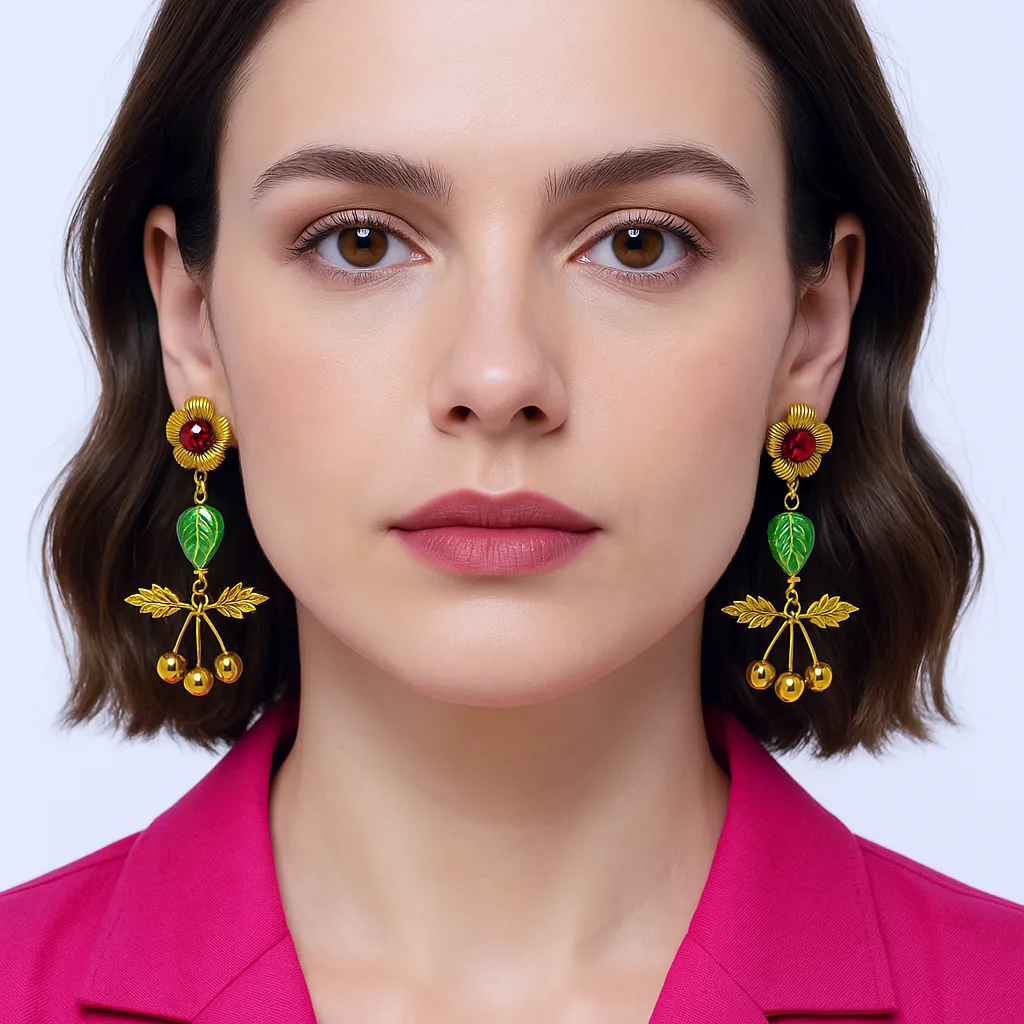 Pendientes Flores y Cerezas