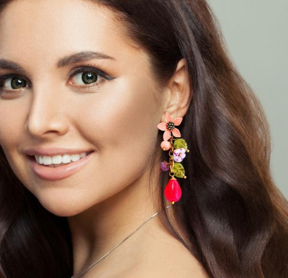 Pendientes Arcoiris Floral