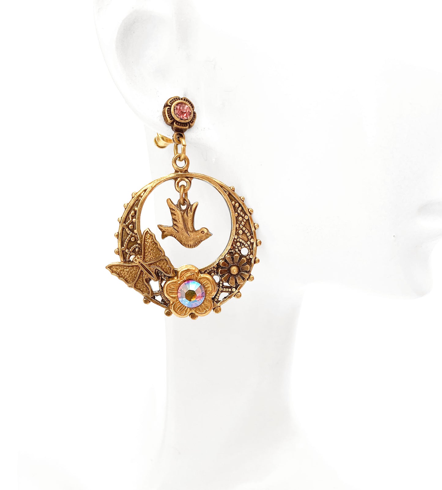 Garden Flower and Butterfly Earrings - LAST CHANCE - SALE