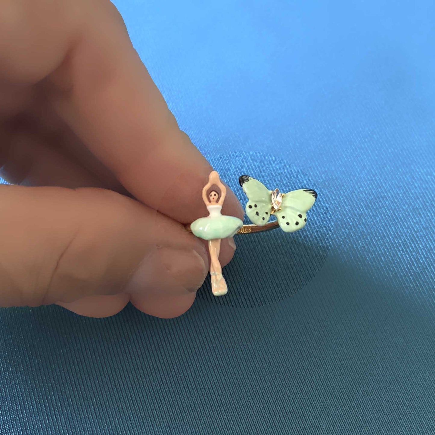 Adjustable Butterfly and Ballerina Ring