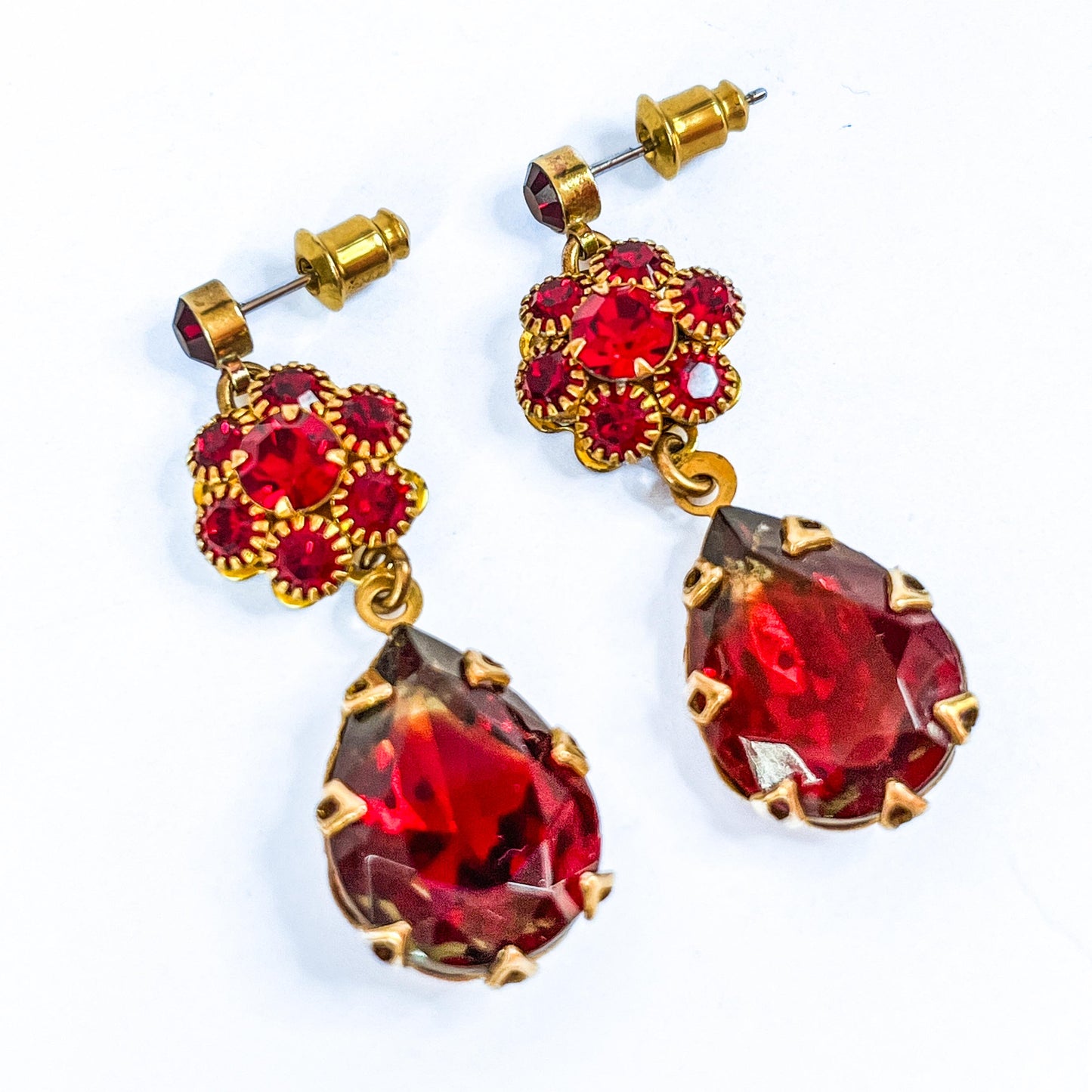 Pendientes Rubí Eduardiano
