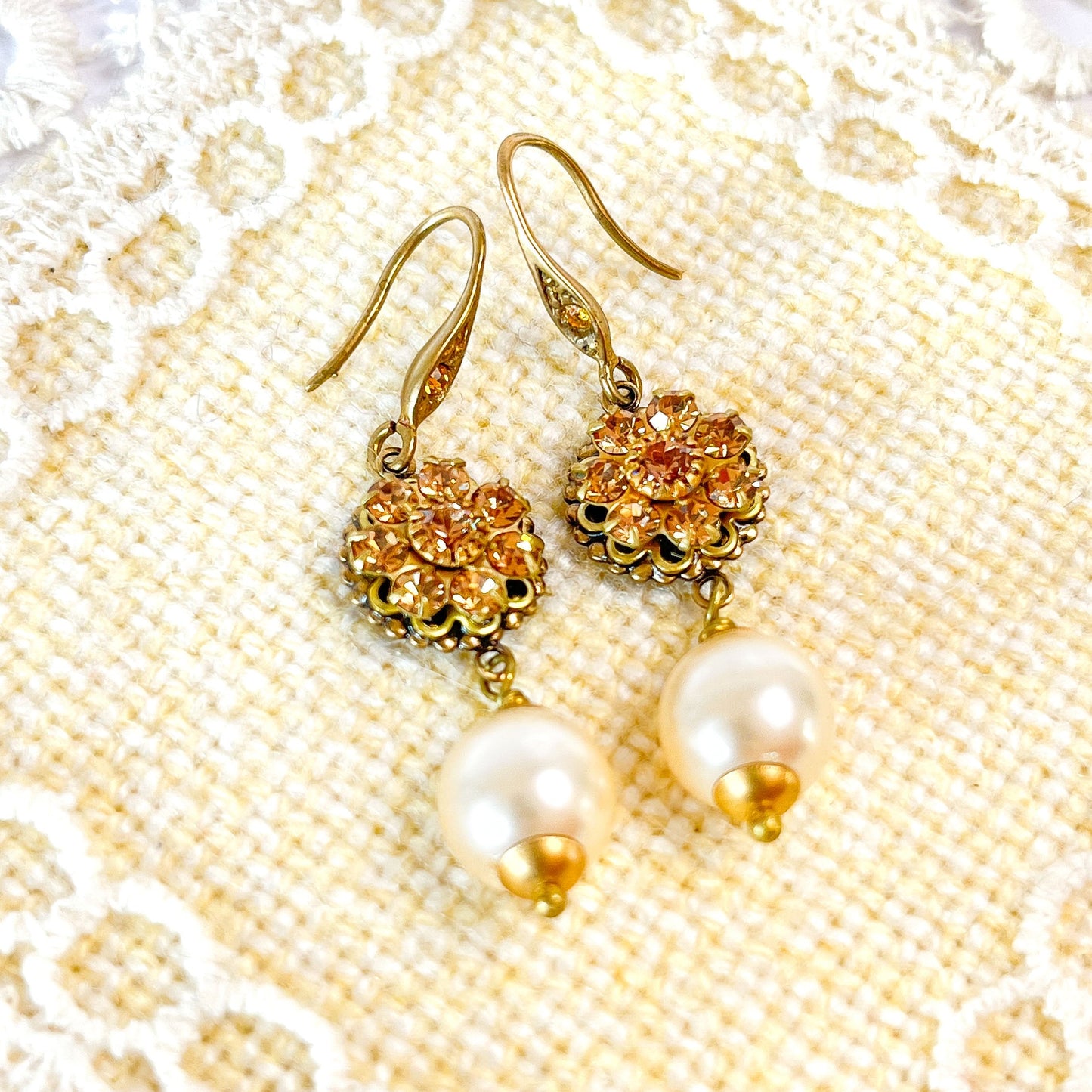 Pendientes Barroque con Perla Redonda