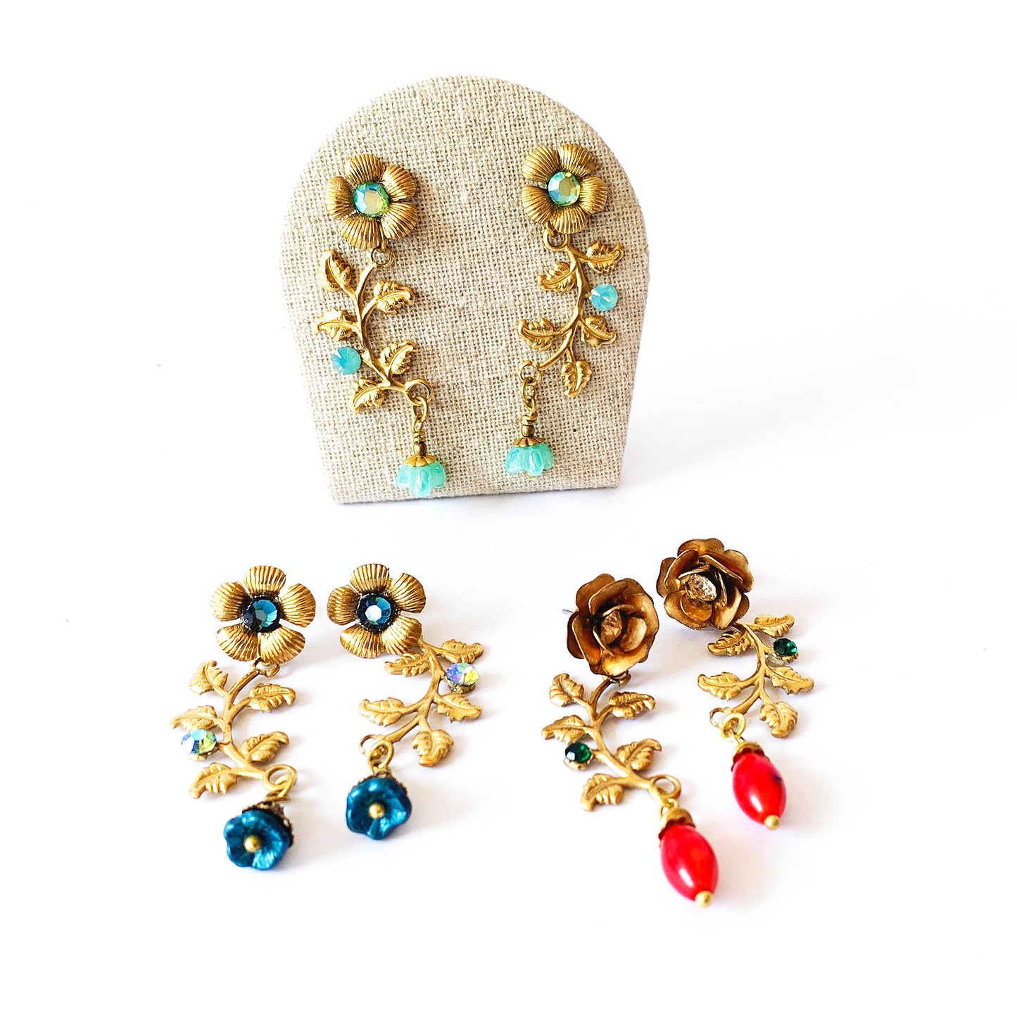 Pendientes Ramita y Flores