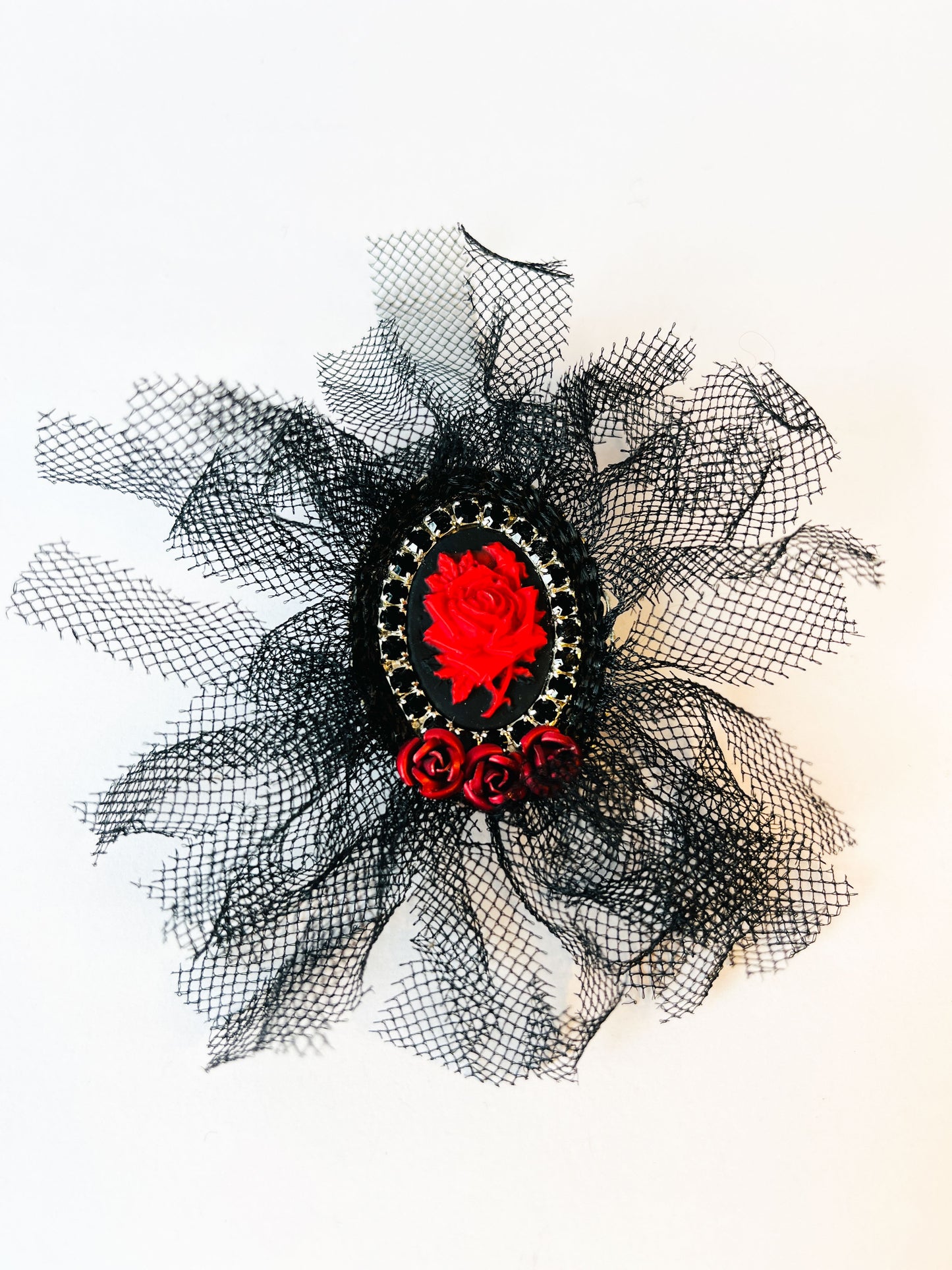 Cameo and Tulle Pins