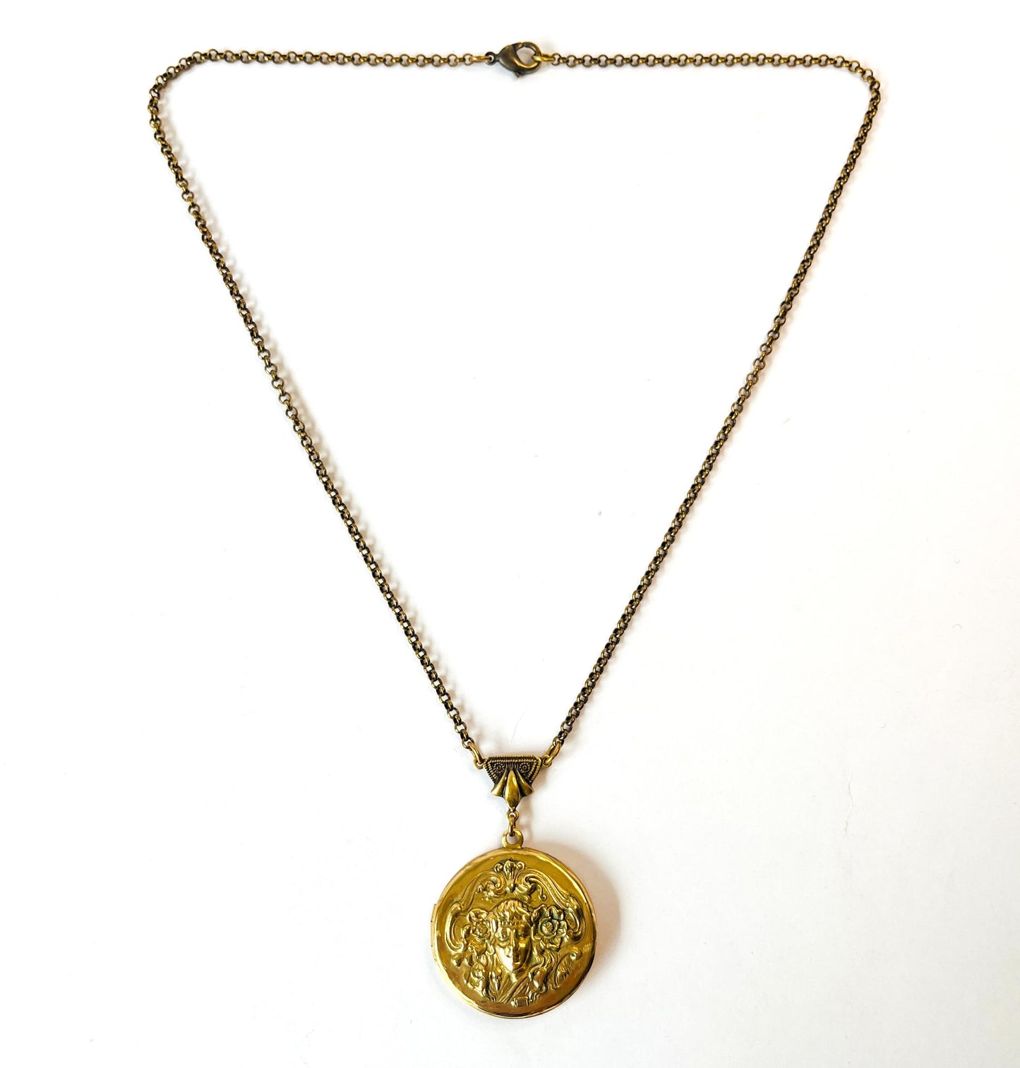 Collar Relicario Art Noveau Lady - Vintage - Pieza Única