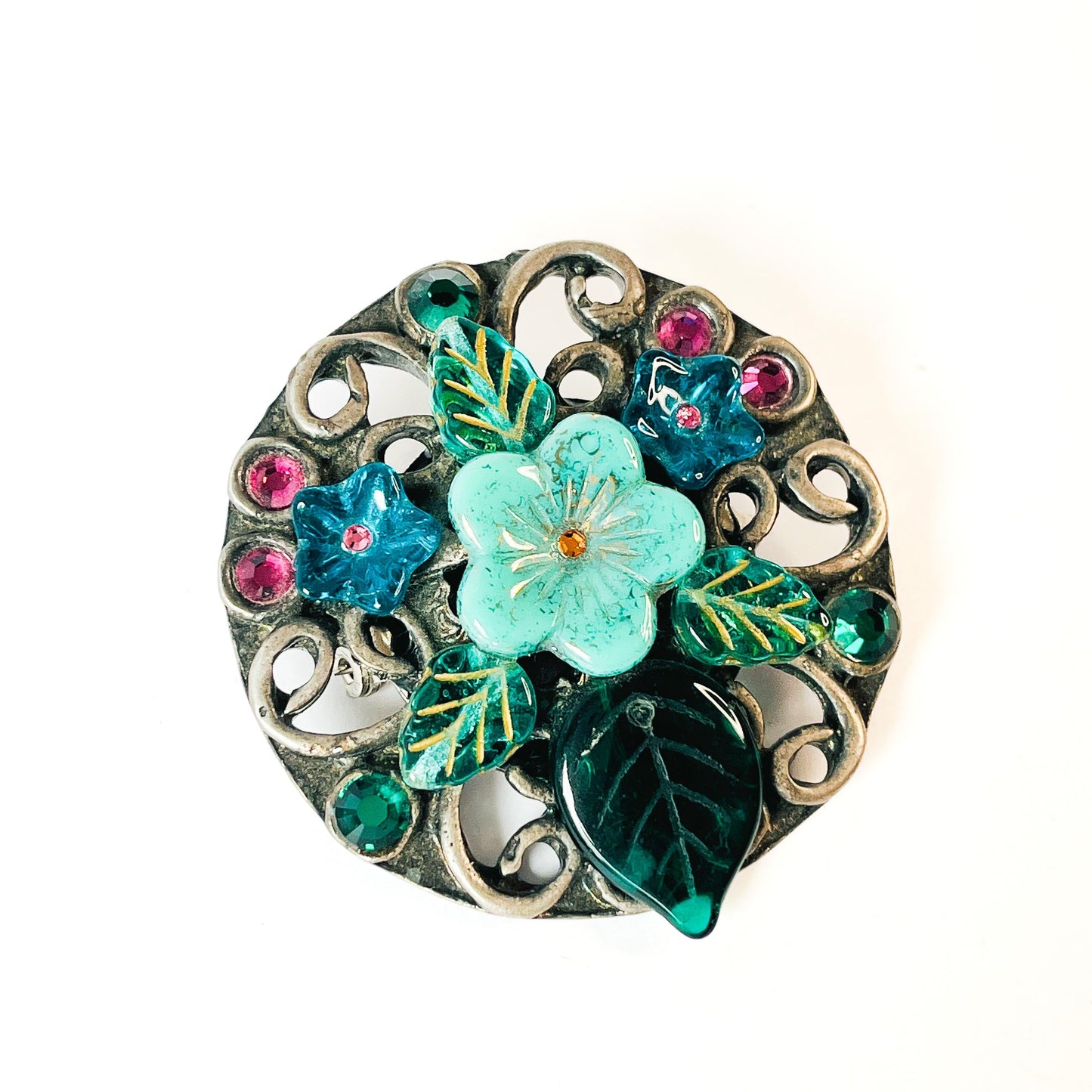 Broche Redondo de Flores