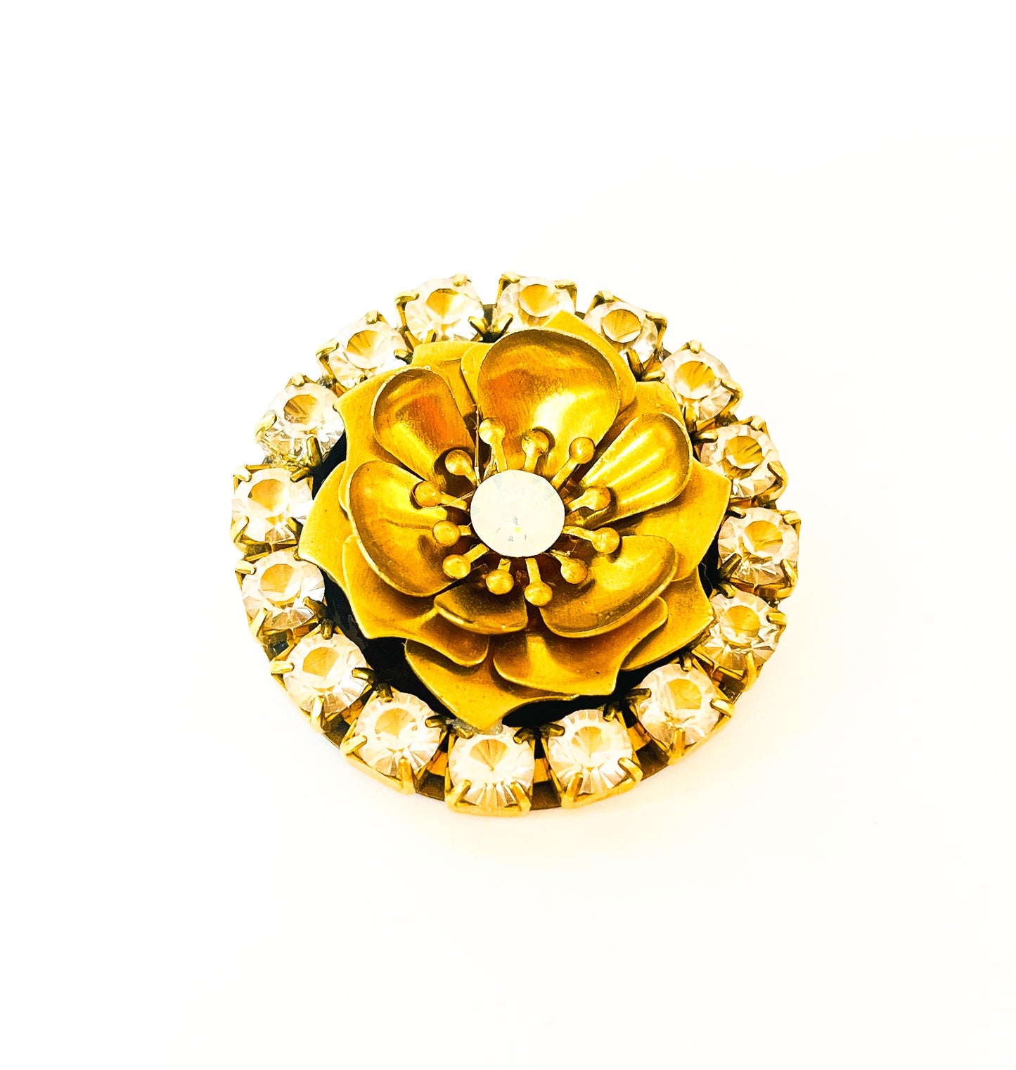 Golden Wild Rose Pin