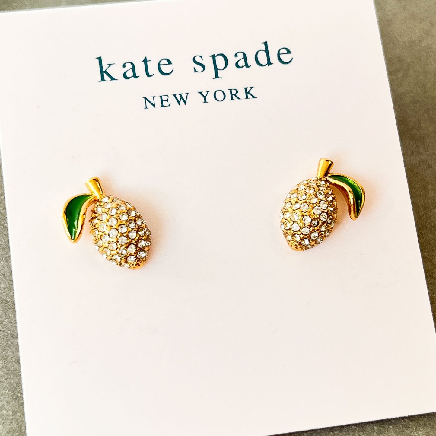 Aros Limones Pavé Kate Spade