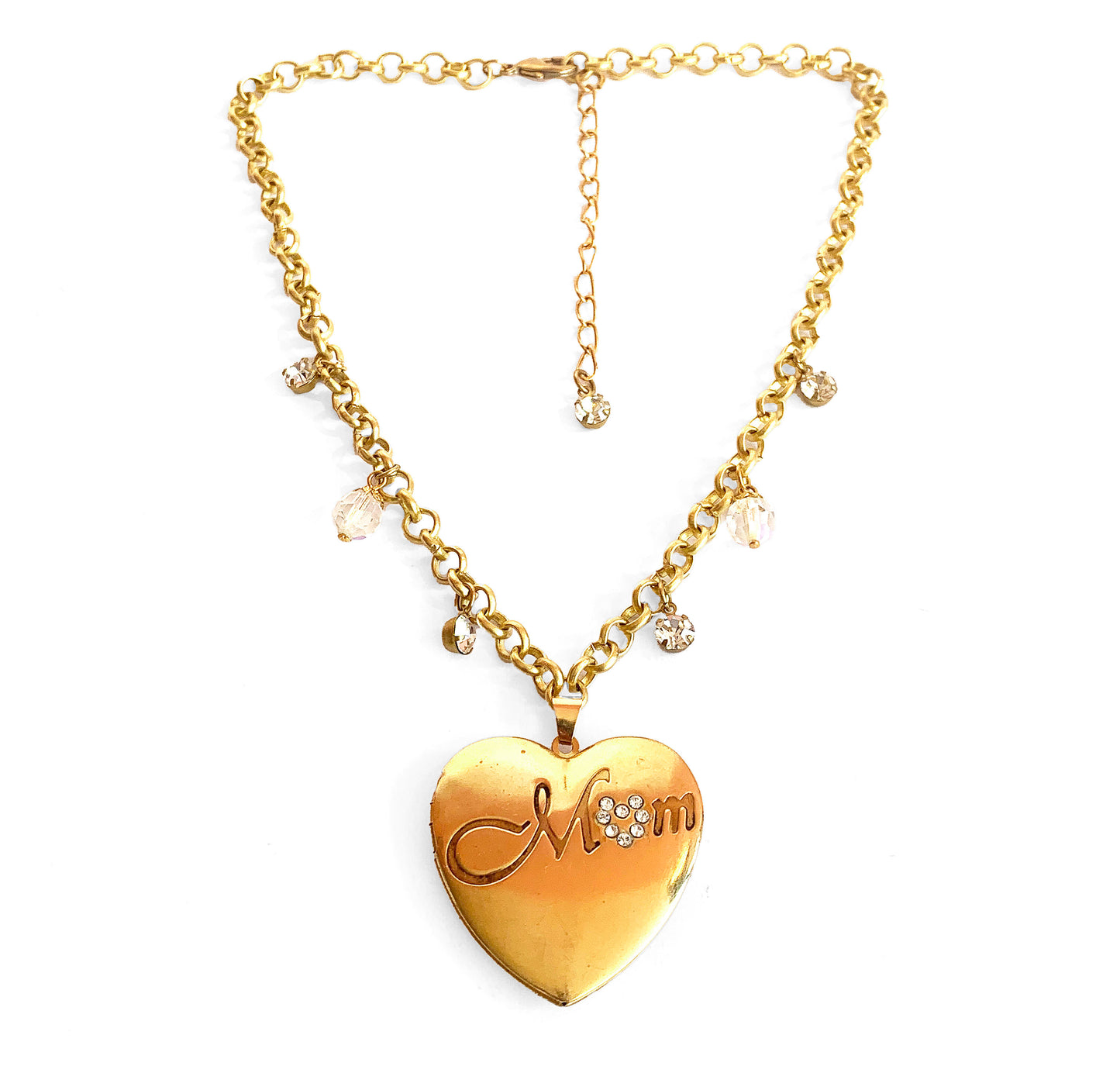 Collar Relicario Corazón Mom <3