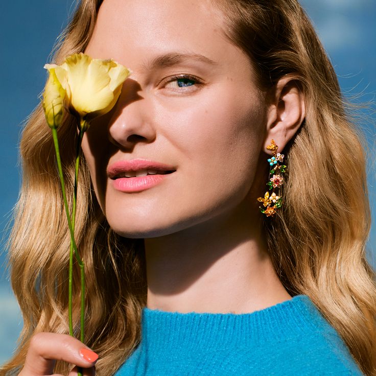 Aros Largos Nueva Floración Flores Multicolor Kate Spade