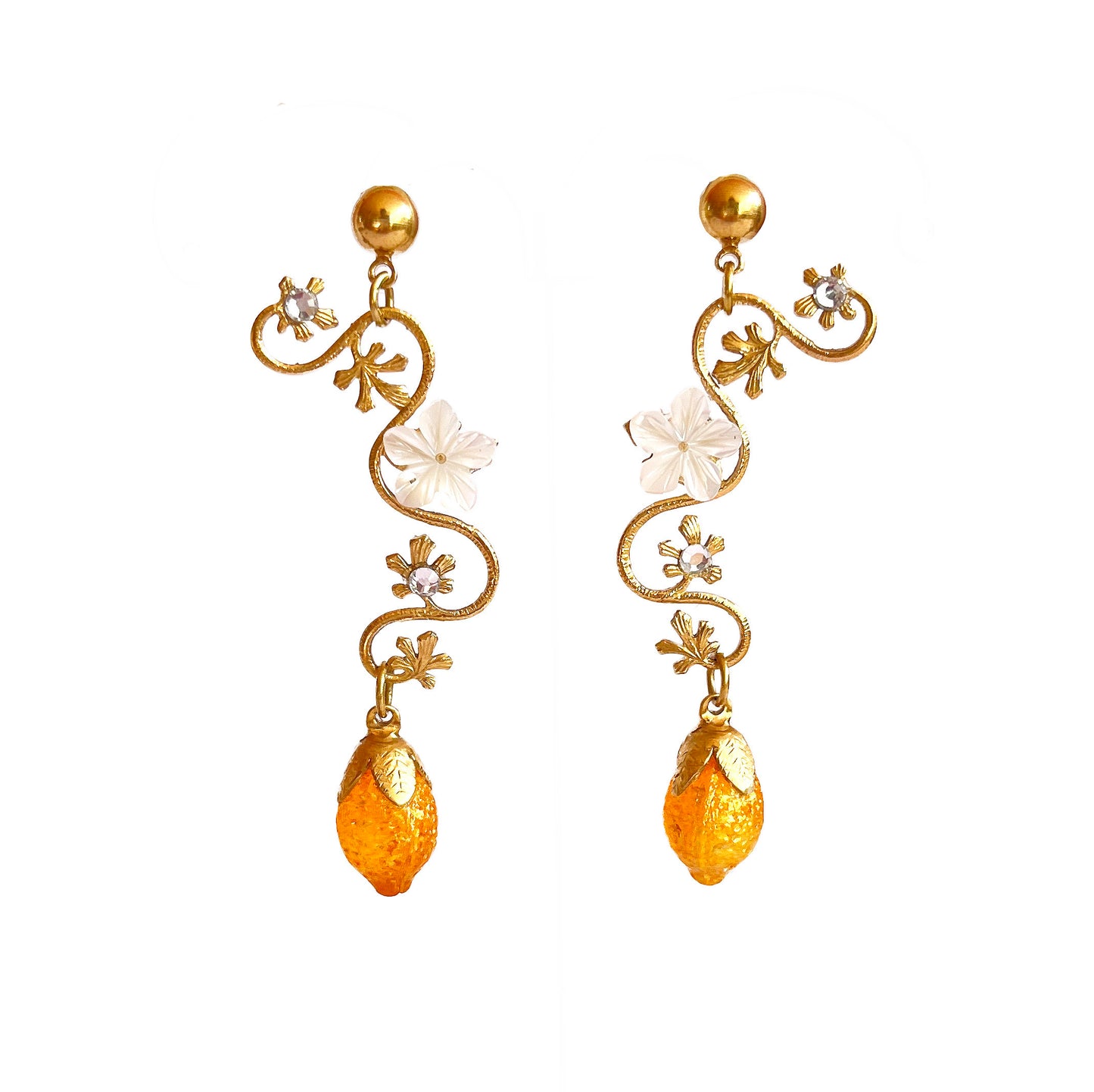 Pendientes Rama de Limonero en Flor