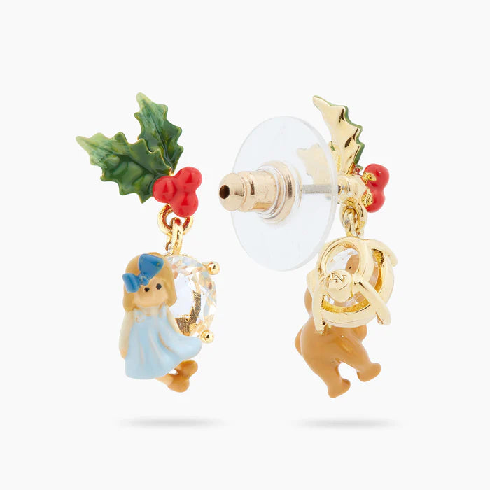Pendientes Muñeca y Osito de Peluche Navidad