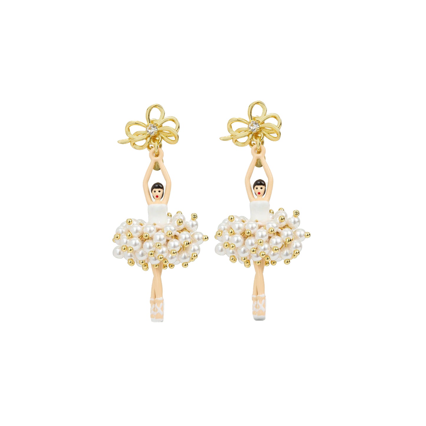 Pendientes Bailarinas Tutú de Perlas