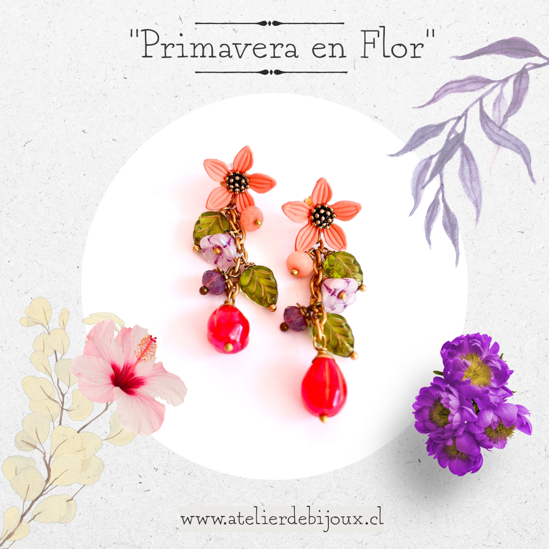 Pendientes Arcoiris Floral