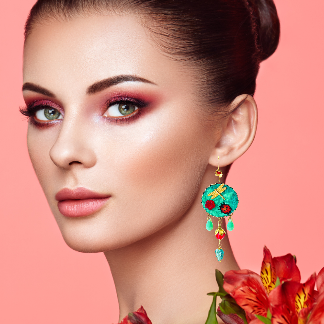 Pendientes Estanque mágico – Colección Poema Textil