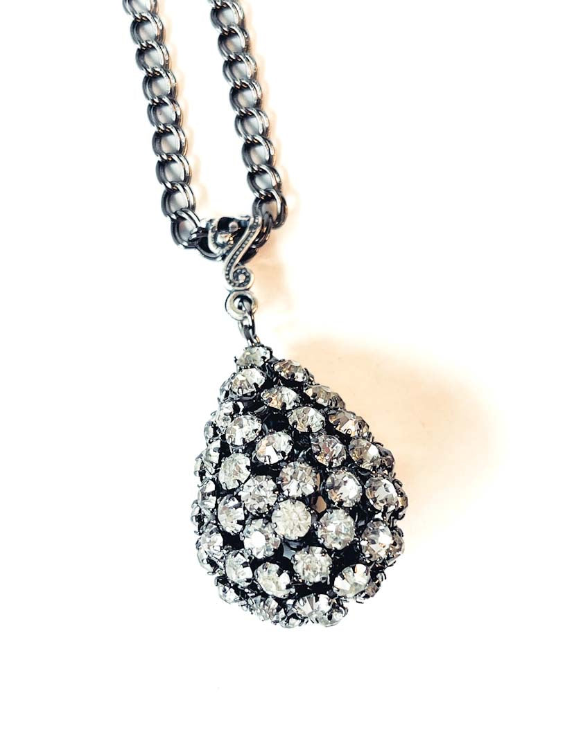 collar lágrima cristal