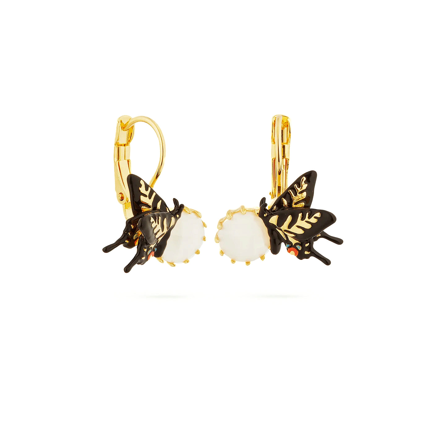 Pendientes Mariposa y Cristal Blanco