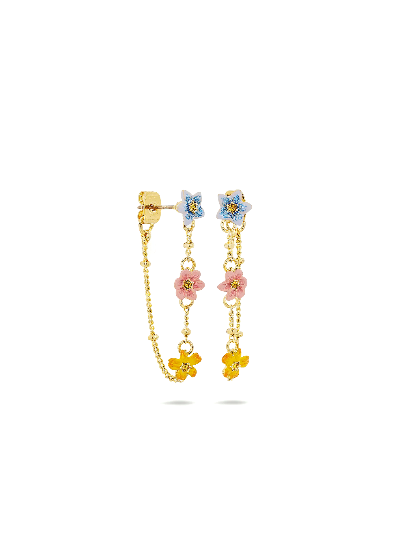 Pendientes Colgantes 3 Jazmines de Colores