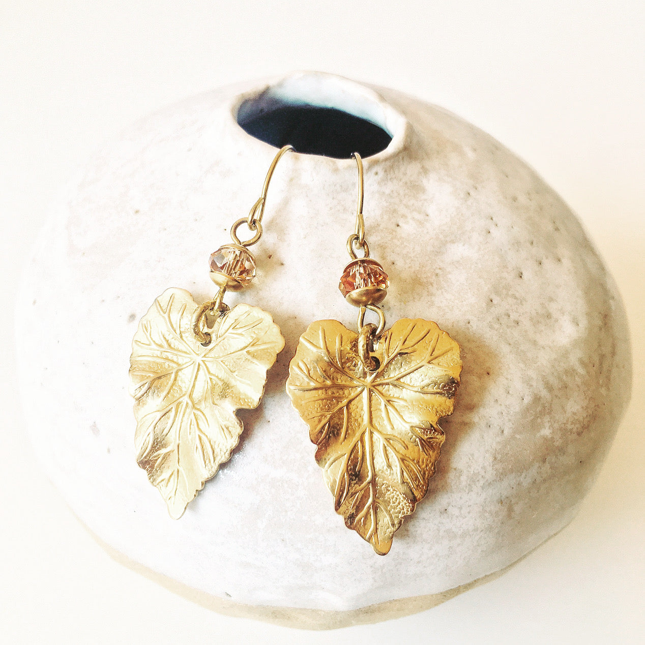 Pendientes Hoja Dorada