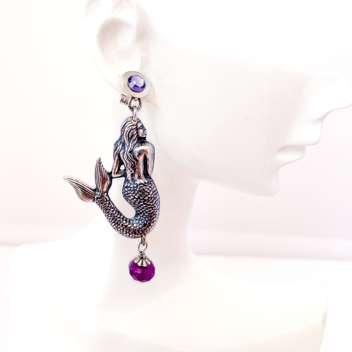Pendientes asimétricos Sirena y Caballito de Mar