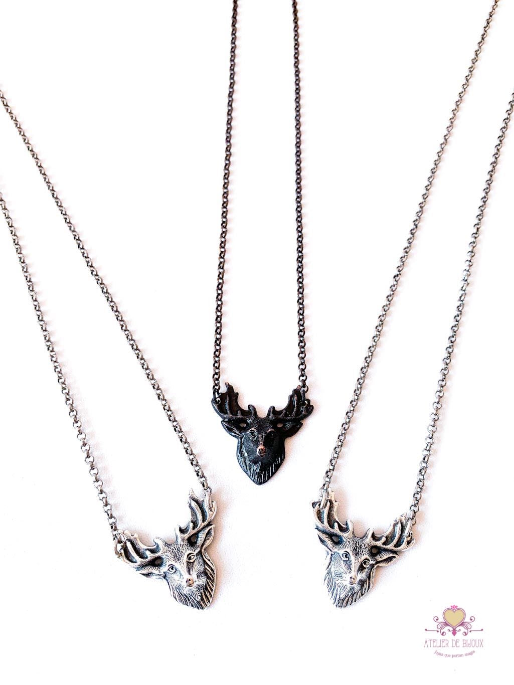 Collar Ciervo Plata