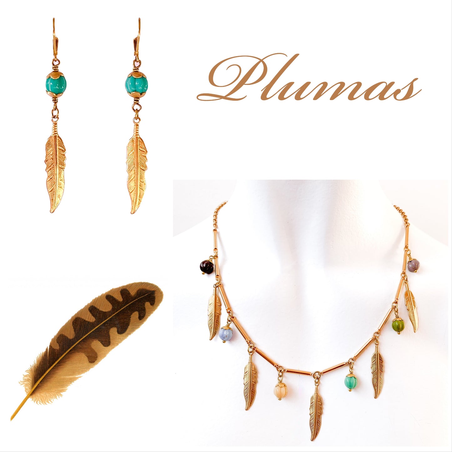 Golden Feather Necklace