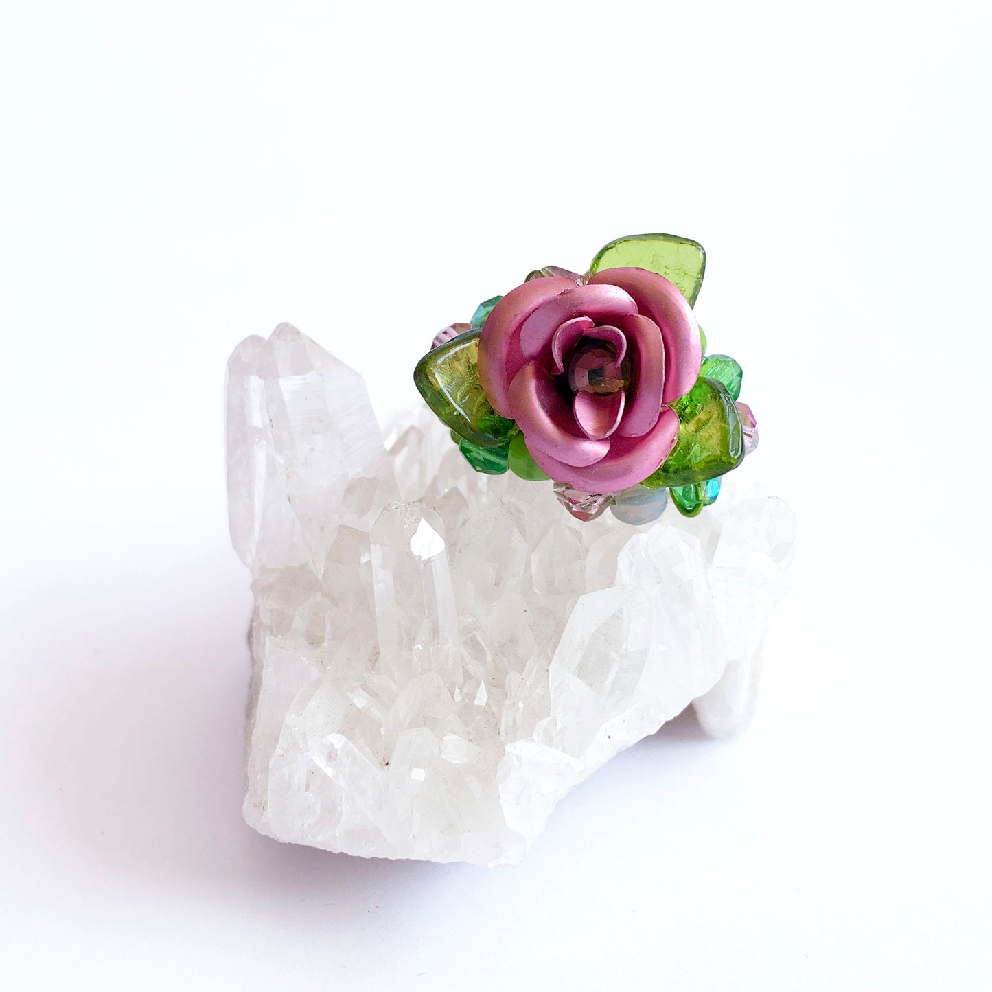 Anillo Rosa Solitaria (Elije Color)