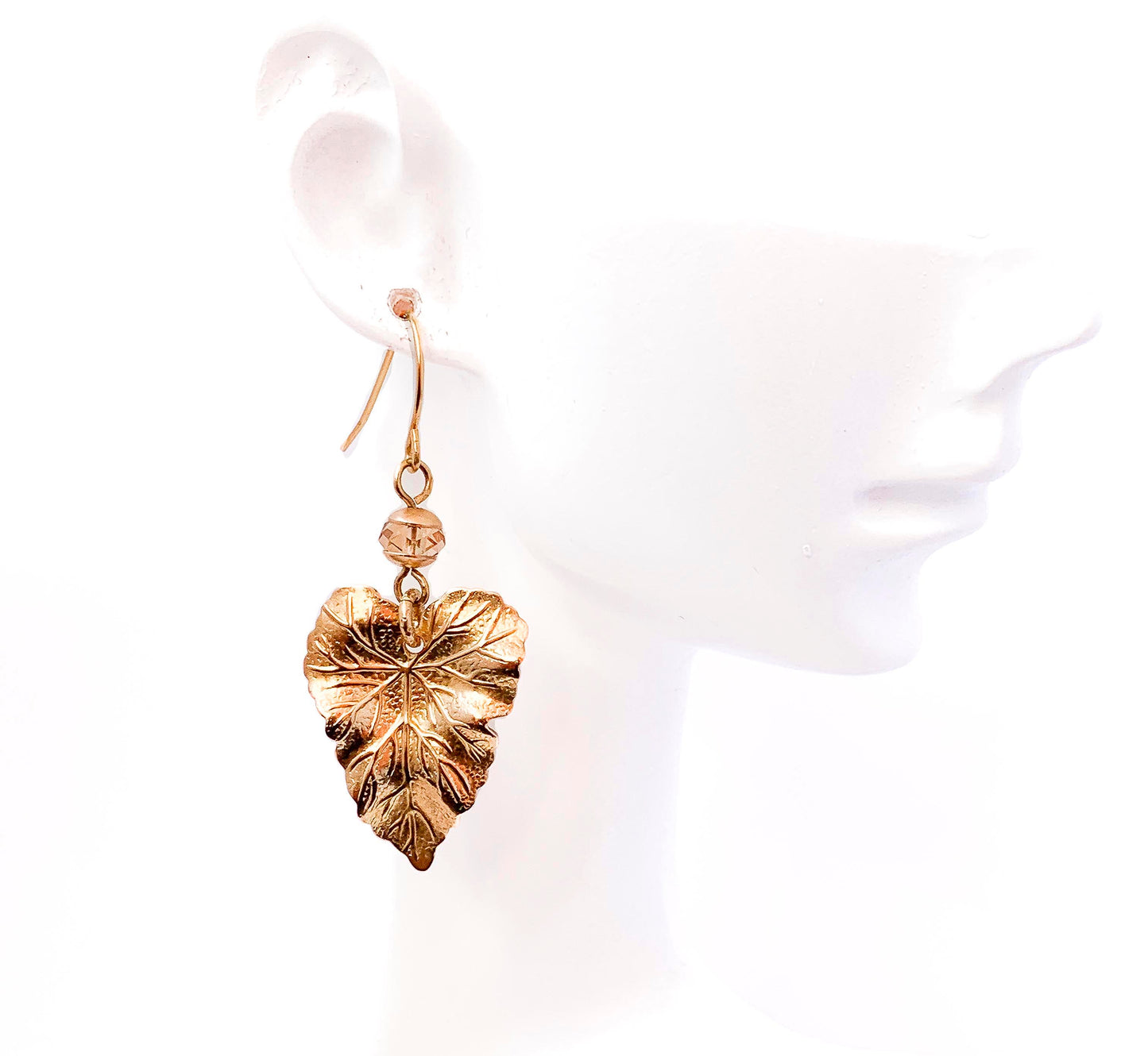 Pendientes Hoja Dorada
