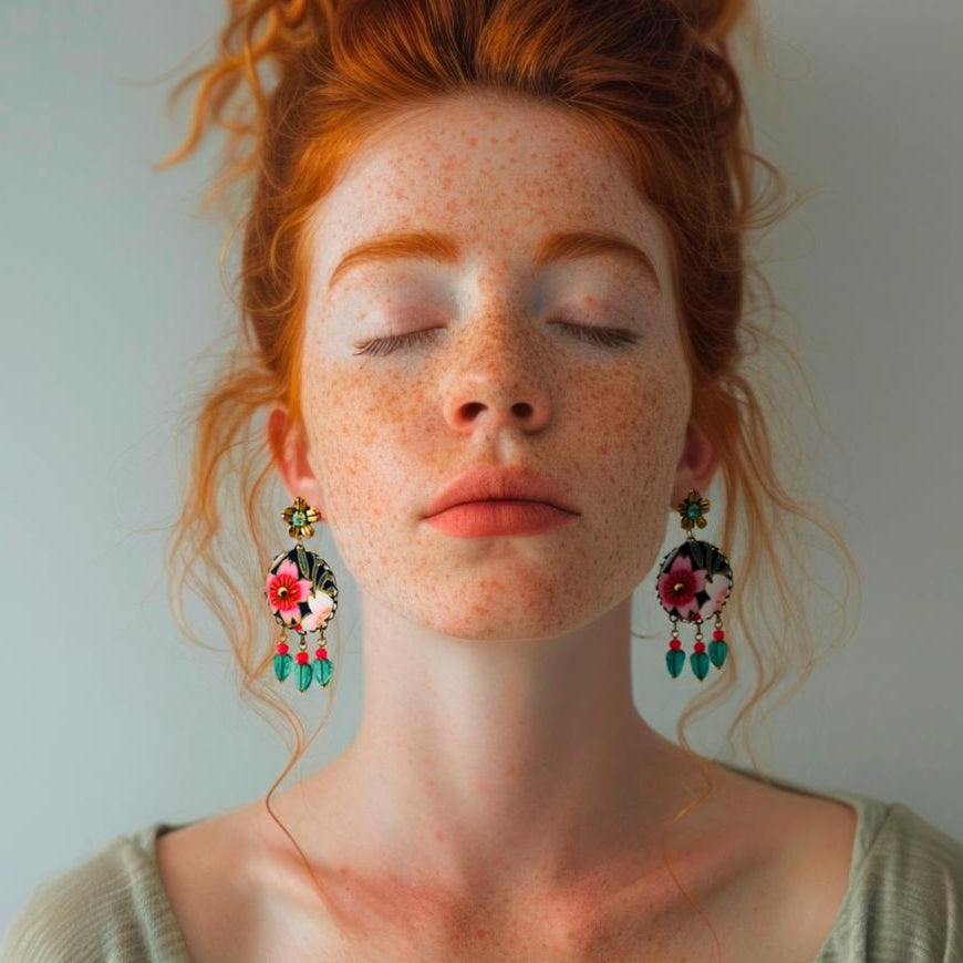 Pendientes Hanabi Floral –  Nueva Colección Poema Textil