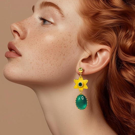 Pendientes Flor y Esmeralda