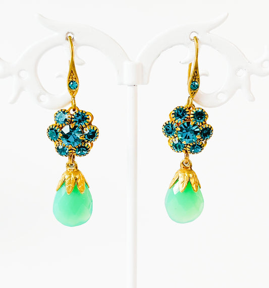 Pendientes Gota de Agua de Mar