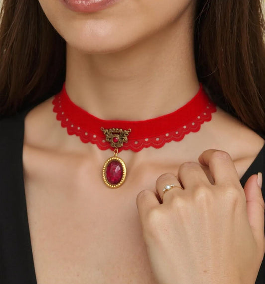 Choker Carmesí