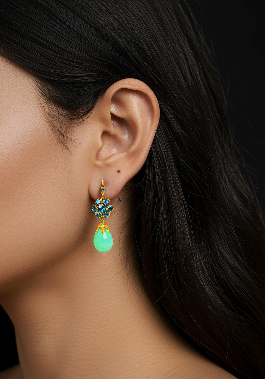 Pendientes Gota de Agua de Mar