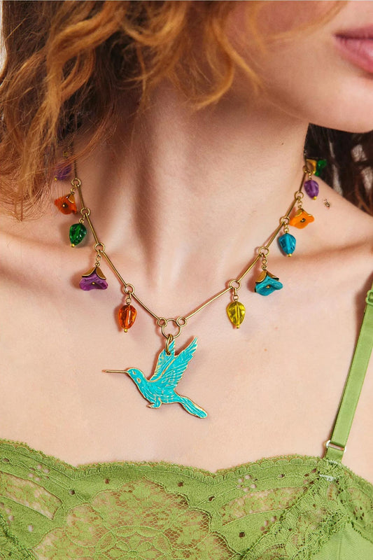 ✨ Collar Aura Colibrí Verdigris