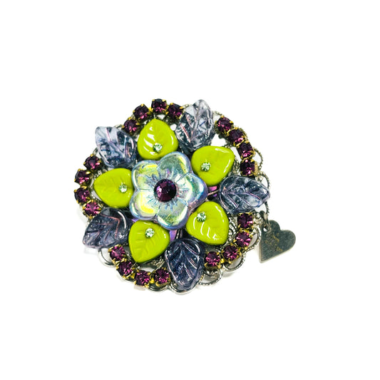 Broche Redondo de Flores