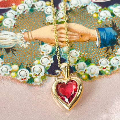 Collar Colgante Corazón -Mon Cœur Rosa Oscuro