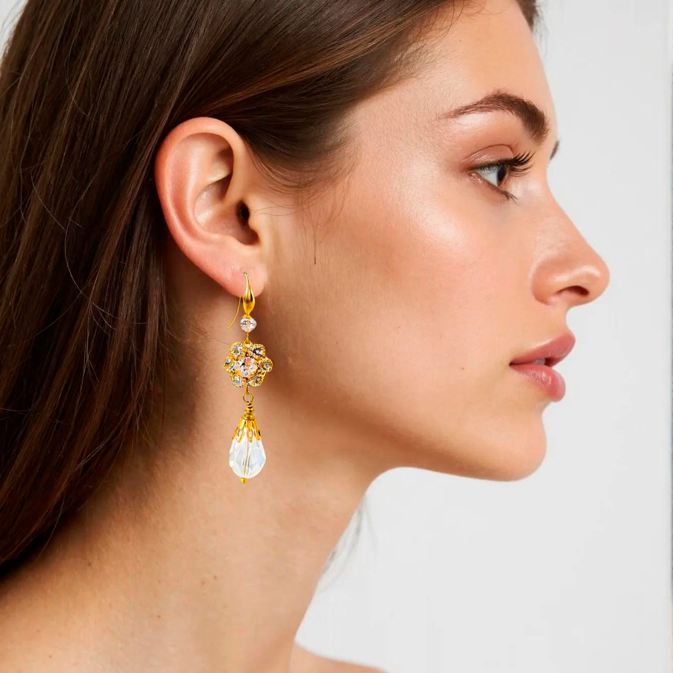 Pendientes Flor de Cristal