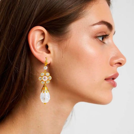 Pendientes Flor de Cristal