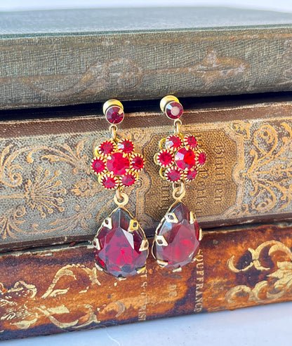 Pendientes Rubí Eduardiano