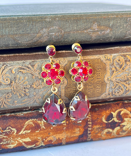 Pendientes Rubí Eduardiano
