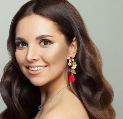 Pendientes Arcoiris Floral