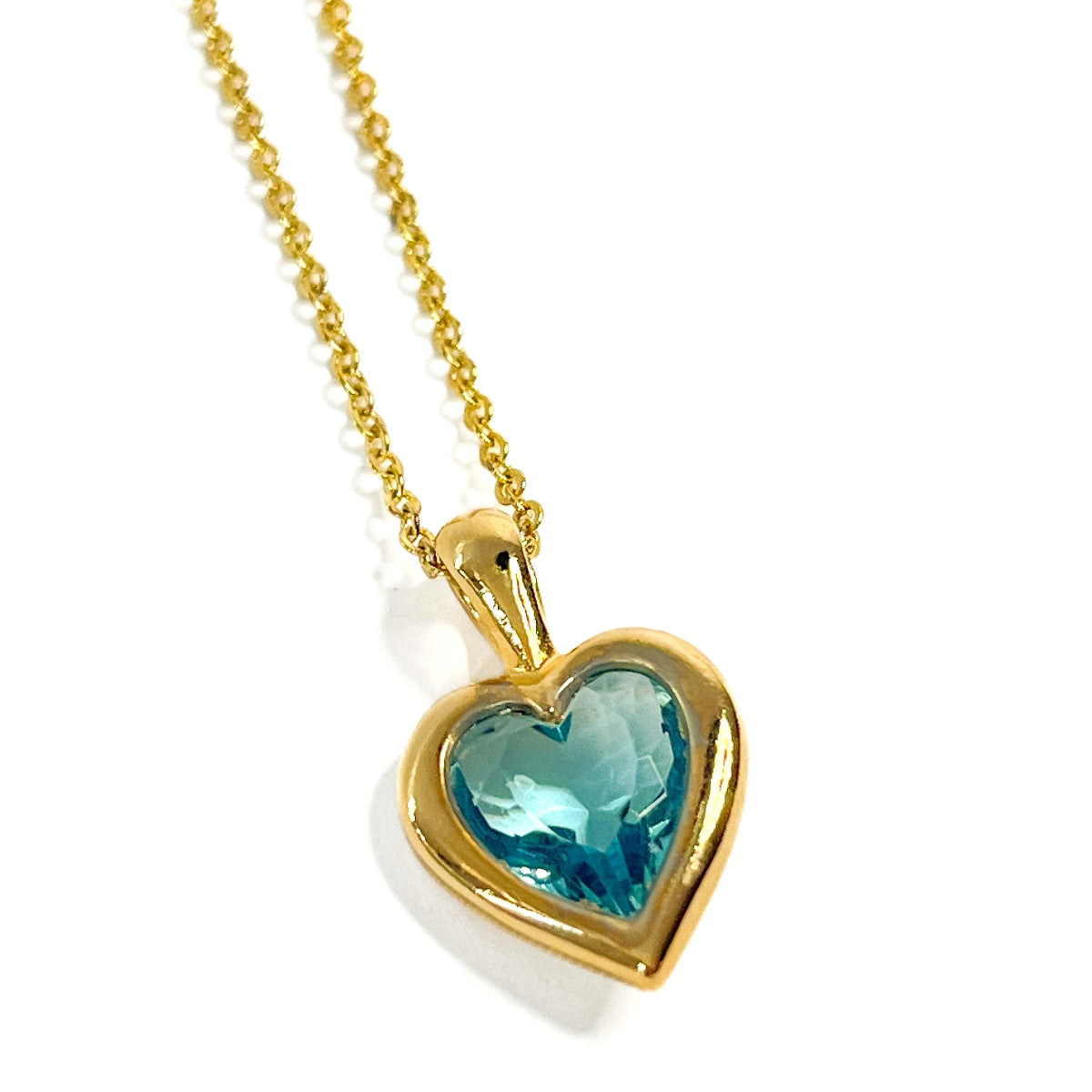 Collar Colgante Corazón -Mon Cœur Aguamarina