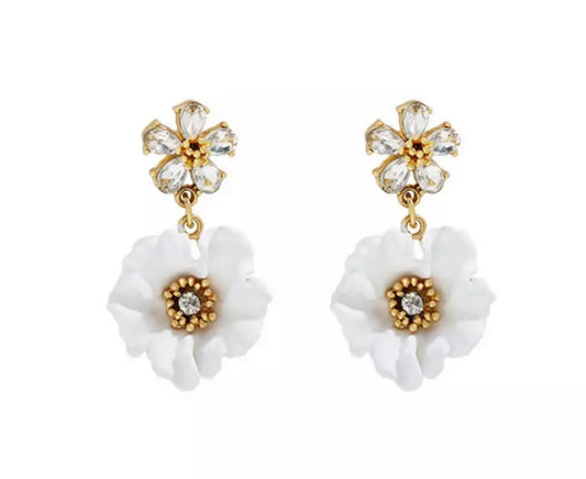 Pendientes Amapolas Blancas