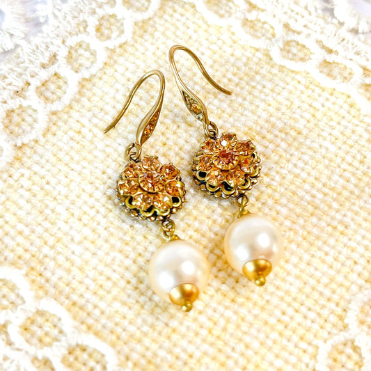 Pendientes Barroque con Perla Redonda