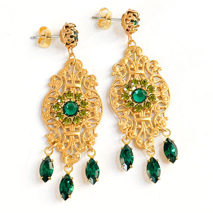 Aros Filigrana Esmeralda